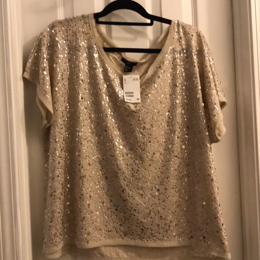New H&M sequined top